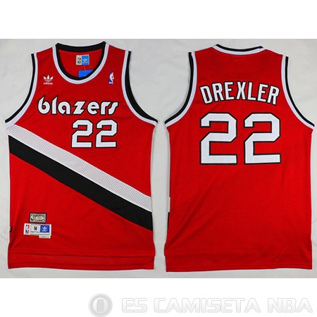 Camiseta Drexler #22 Portland Trail Blazers Rojo - Haga un click en la imagen para cerrar